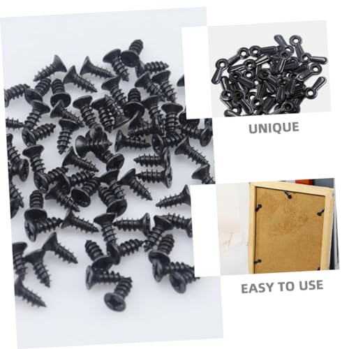 Image of 100pcs Photo Frame Clips Kit with Screws Hanging Hardware for Pictures Artwork and Frames for Easy Installation and Enhanced Stability