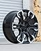 OE Wheels CV65 18 Inch Rims Fit Silverado 1500 ZR2 Style 6x139.7 18x8.5 Gloss Black Machined - Hollander 14089 (Set of 4)