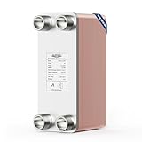 ALORAIR 5"x12" 60 Plates Heat Exchanger with 1-1/4" MPT Port,316L Stainless Steel Water to Water Brazed Plate Heat Exchanger for Floor Heating, Water Heating, Commercial and Industrial Refrigeration