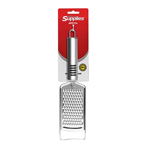 Handheld Fine Cheese Grater 10” Home Kitchen Made Of Rustproof Stainless Steel With Non-Slip Aluminum Handle By Topenca #TOP1