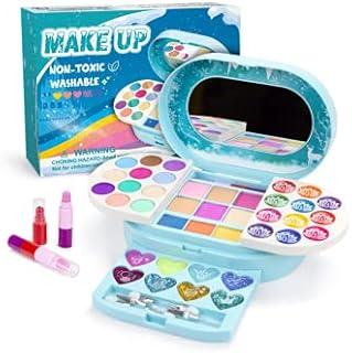 AMOSTING Kids Makeup Sets for Girls-Non Toxic, RealWashable Make Up Princess Toys.Perfect stationary gift sets for 3 Year Old Girls.