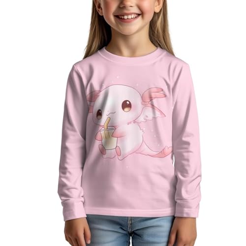 Image of Kids Long Sleeve Shirts for Girls 3-16 Year Old Cute Clothes for Teen Girls Casual Workout Tops