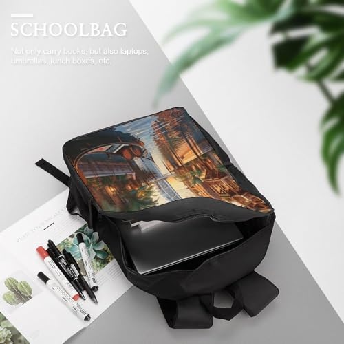 Sac à dos d'école Venise avec impression 3D haute capacité 43 cm - 5