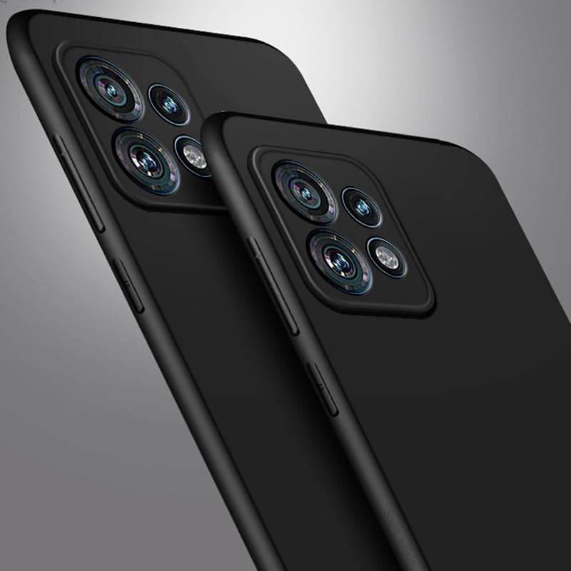 Image of Designerz hub Moto Edge 50 Pro Back Cover | Soft Silicone Slim Back Case Cover for Moto Edge 50 Pro - Black