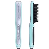 Mother's Day Gift KINGDOMBEAUTY Hair Straightening Brush Hair Straightener Silky Frizz-free Portable Ceramic Heating Straightening Irons Brush Anti Scald, Static Detangling Hot-Air Electric Hair Brush