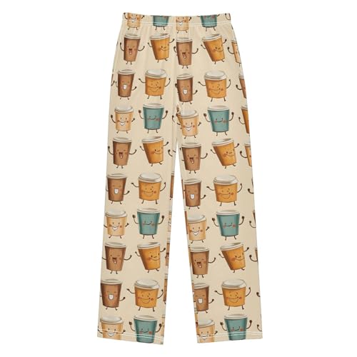 Pajama Pants Paper Cups PJ Bottoms Sleepwear Lounge Sleep Pant with Pockets