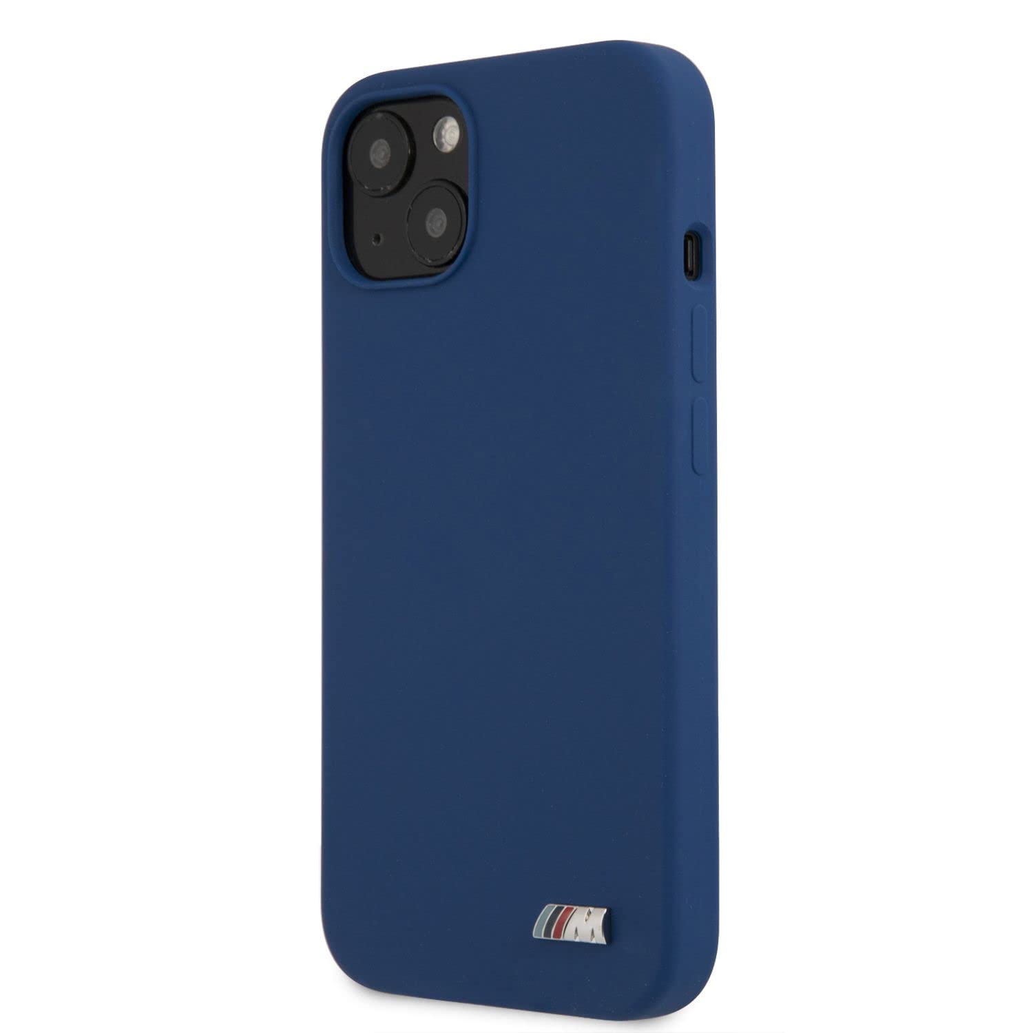 CG MOBILEbmw liquid silicone hard metal logo for iphone 13 (6.1) - blue