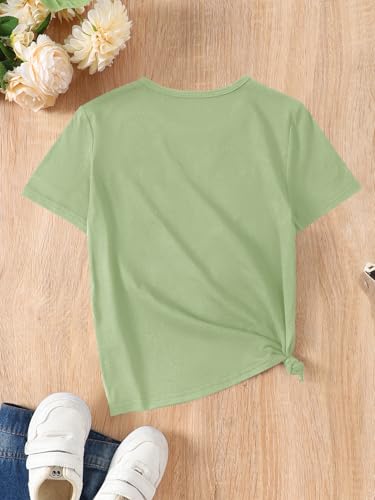 SOLY HUX Graphic Tees for Girl Floral Print Short Sleeve Round Neck T Shirts Tops2