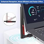 Superbat WiFi 6 6E Tri-Band Antenna 2.4GHz 5GHz 6GHz RP-SMA Male Omni-Directional Antenna - 2-Pack for Router PC Desktop PCIe WiFi Card IP Security Cameras USB Adapter - Image 3