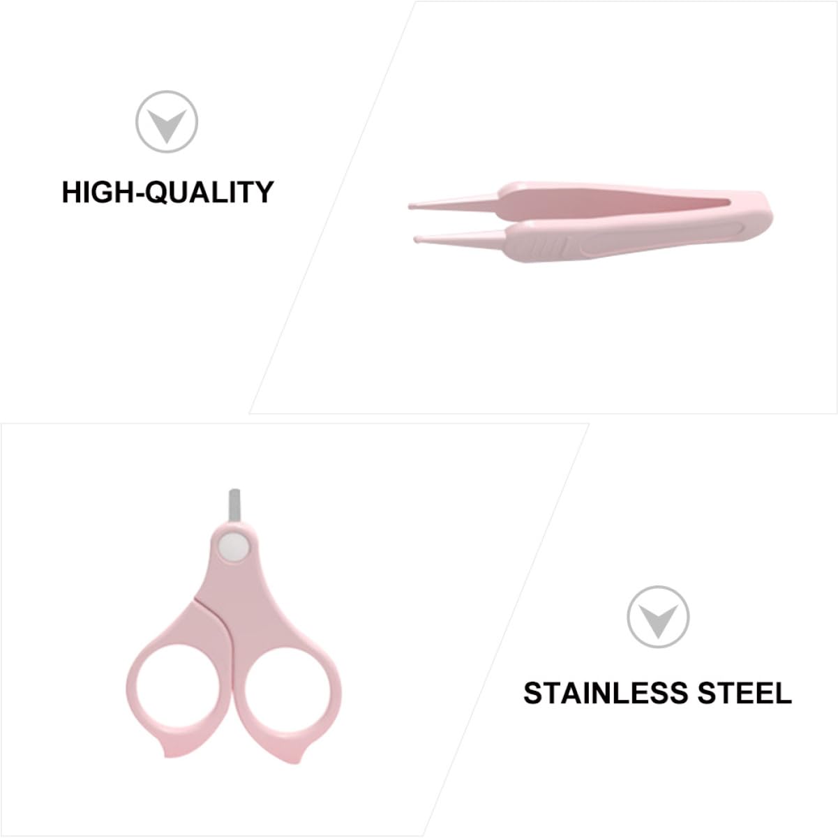 Abaodam 1Set Grooming Nail Clipper with Tweezers Accessories Lightweight Portable Manicure Tools for Newborn Care