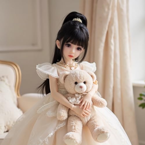 Female Seamless Action Figure All Silicone,Flexible Female Figure, Suitable for Cosplay/Photography/Art TPE Bodies and PVC Heads, Clothes and Hair are Sent Randomly 108cm (108Natural Color)