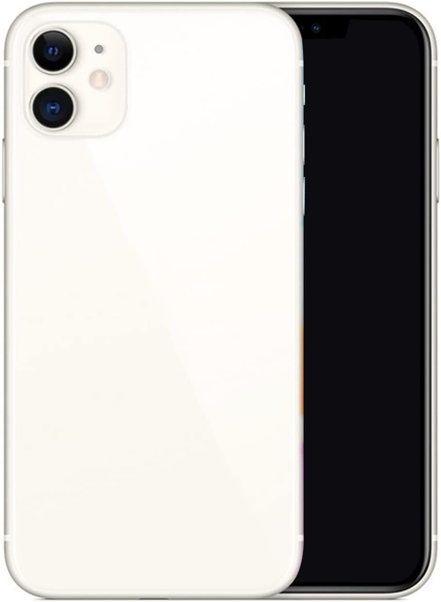 Non-Working Fake Phone Looks and Feels Like Real Phone, No-Logo Dummy Phone is Pretty Nice Replica Compatible with Phone 11.(11 White BlackScreen)
