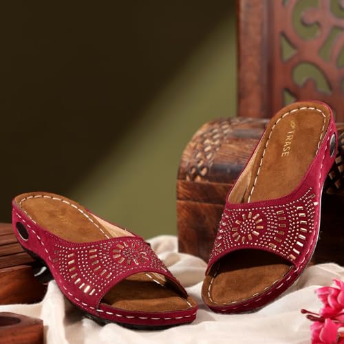 Image of TRASE Women Doctor Ortho Soft Fancy Slippers, Comfortable Sandals For Women, Lightweight Diabetic And Orthopedic Footwear, Ideal For Knee And Foot Pain Relief