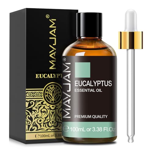Eucalyptus Essential Oil MAYJAM 3.38fl.oz Large Bottle Pure Essential Oils Perfect for Living Room Bedroom Office Car Use