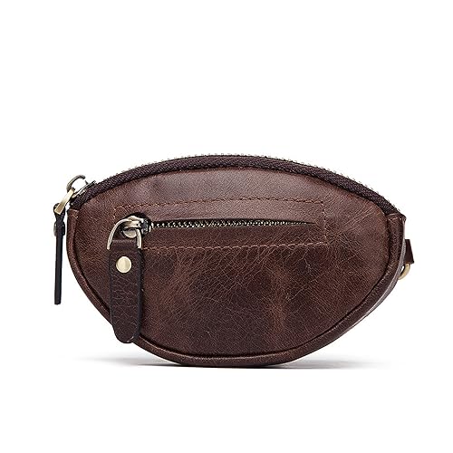 GUZUHUKU Mini Coin Purse, Genuine Leather Zipper Wallet Portable Coin Purse Coin Wallet Card Case Key Case Can Hold Credit Cards ID Keys Headphones Lipstick Coins Jewelry Christmas4
