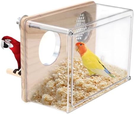 Parakeet Nesting Box for Cage, High-Transparent PET Parakeet Nest...