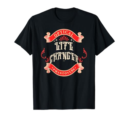 Cambio de Vida Óptico Cita Humor Estilo Retro Camiseta