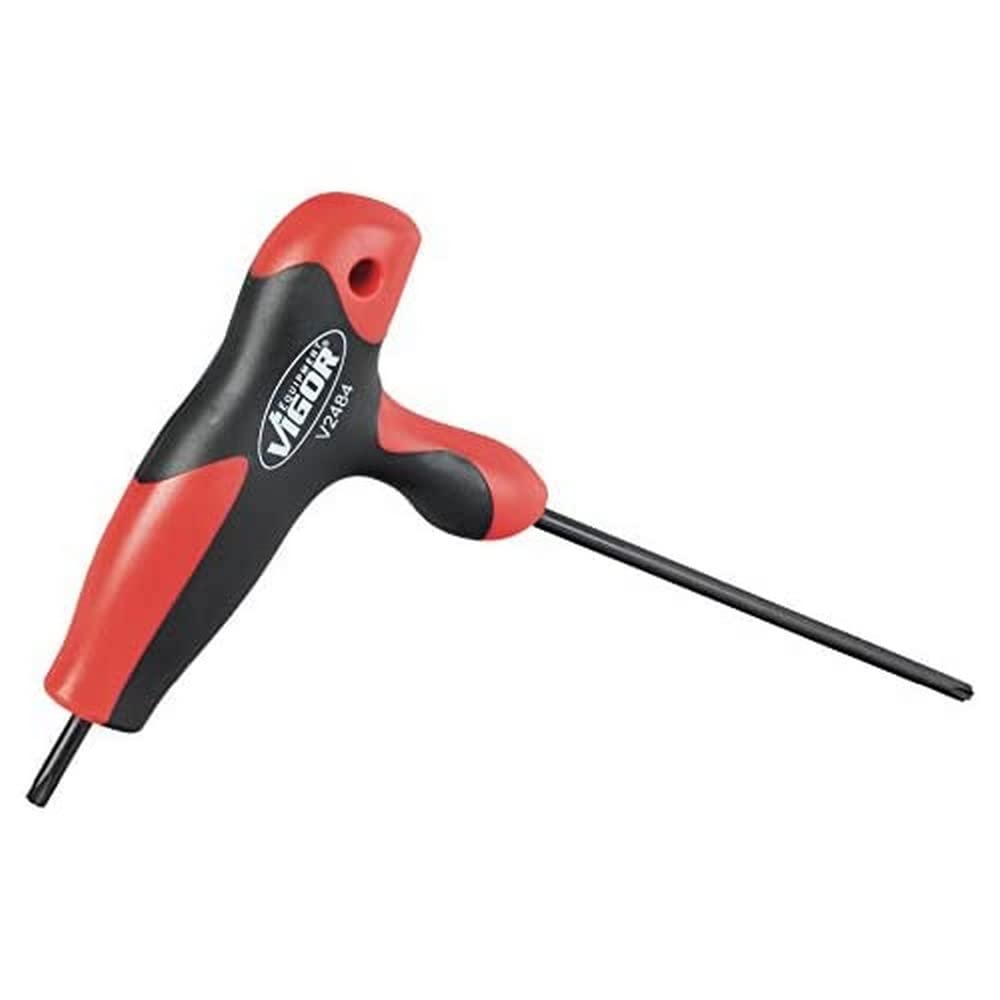 Vigor V2484 Torx T-Handle Screwdriver, T27 mm, Length 216 mm, Multicolored, T 27