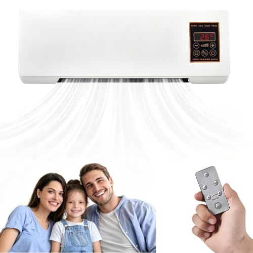 EpiCooler Portable Air Conditioner 2 in 1 Cooling & Heating Ultra Silent AC Unit with Remote Control & Timer Drill-Free Installation Space Saving Design