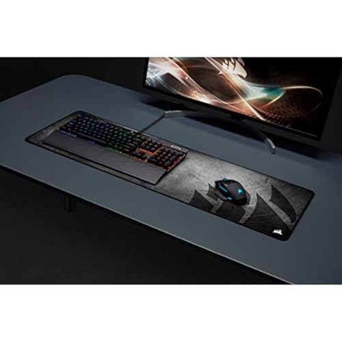 MM300 PRO Tappetino per Mouse da Gioco, Tessuto Impermeabile di Qualità, Superficie 93 cm x 30 cm, Tessuto in Microtrama, Base Gomma Spessore Elevato 3 mm, Antiscivolo, Esteso, Nero/Grigio - Mousepad - Immagine 8