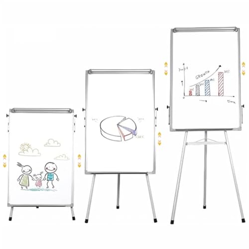 Easel Whiteboard with Stand Portable Easel Tripod - Magnetic Display Telescopic Flipchart Dry Erase with Adjustable Height for Office or Teaching at Home & Classroom (White)
