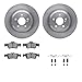 Dynamic Friction Company Rear Brake Rotors with 5000 Advanced Brake Pads includes Hardware 6512-63411