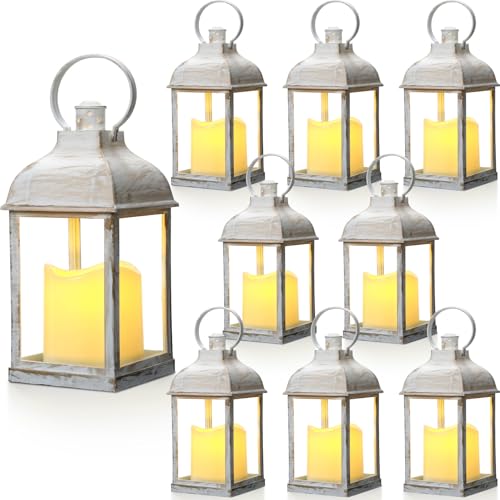 Kittmip 8 Pcs 10 inch White Decorative Candle...