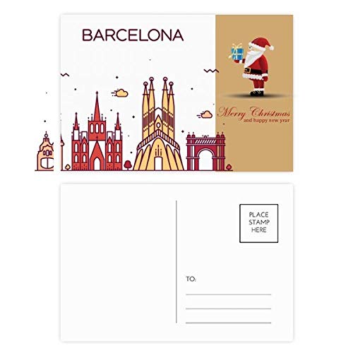 Cartes postales Barcelone Espagne avec père Noël lot de 20 pour correspondances