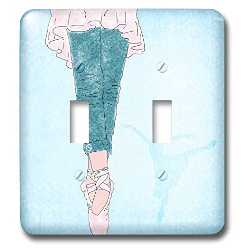 Interrupteur à bascule danseuse de ballet turquoise bouton mural déco - 2