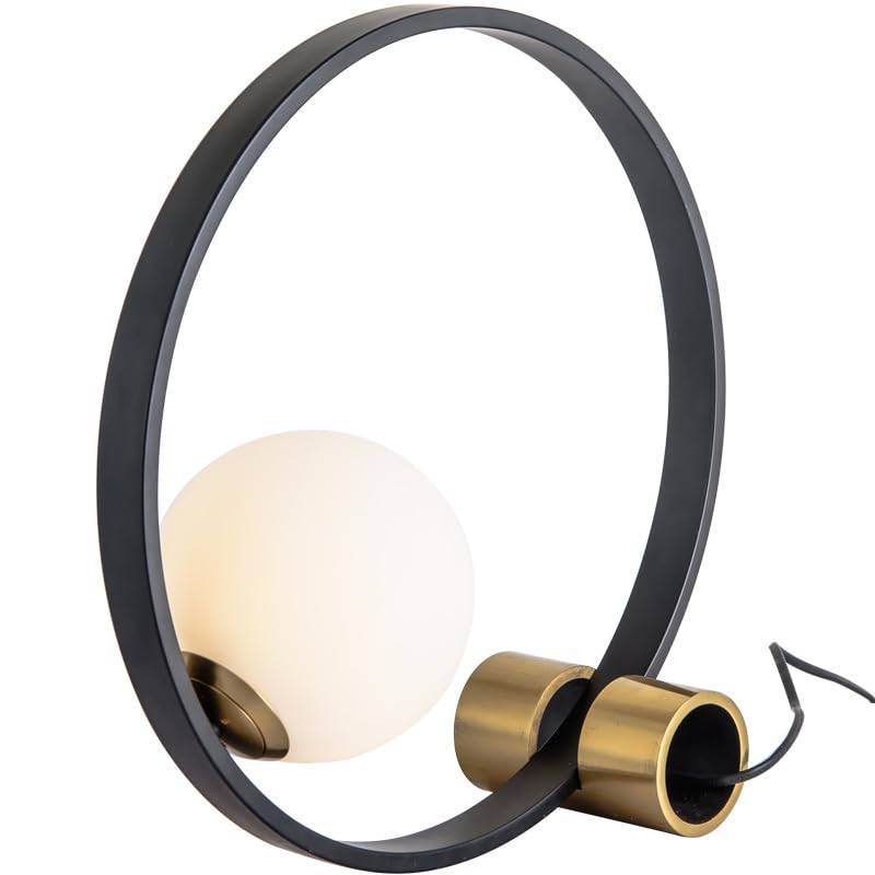 Lampada da Tavolo Moderna Semplice e Creativa con Sfera di Vetro Artistica Soggiorno Comodino for Camera Letto