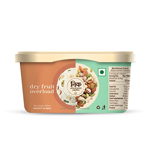 Image of Nic Dry Fruit Overload Ice Cream Tub, 500ml