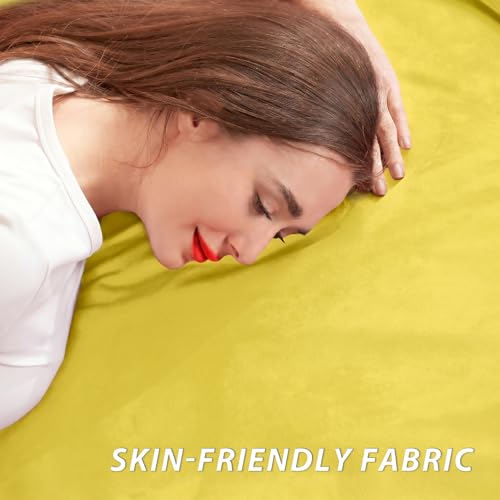 Image of HABUTWAY XX-Large Bean Bag Chair: Giant 7' Memory Foam Furniture Bean Bag Chairs for Adults with Microfiber Cover 7Ft (Mustard)
