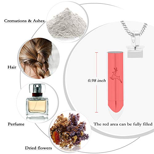 Yinplsmemory Cremation Jewelry for Ashes Locket Deer Bullet Pendant Urn Necklace for Ashes Keepsake Memorial Jewelry for Ashes for Dad Papa4