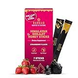 She Lajit Honey Sticks for Women | Shilajit for Women - for hormonal Balance & Energy | Pure Himalayan Shilajit with Organic Honey & Natural Tasty Strawberry | 7 Count