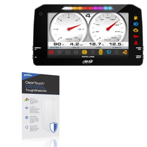 BoxWave Screen Protector Compatible with AiM MXP - ClearTouch Crystal ToughShield 9H (2-Pack), Clear 9H Tough Flexible Film Screen Protector