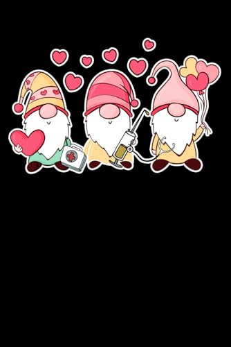 Funny Valentines Day Gnome Love Gnomes Nurse Stethoscope: Couples Matching Valentine’s Day Gifts | Dot Grid Journal, Notebook or Organizer | Notes, ... book, Scheduler, Task Checklist | 6x9 Inches