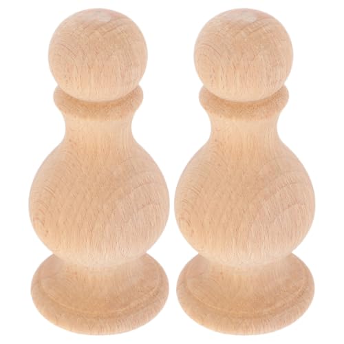 Remates de bola de madera con diseño artesanal robusto para interiores