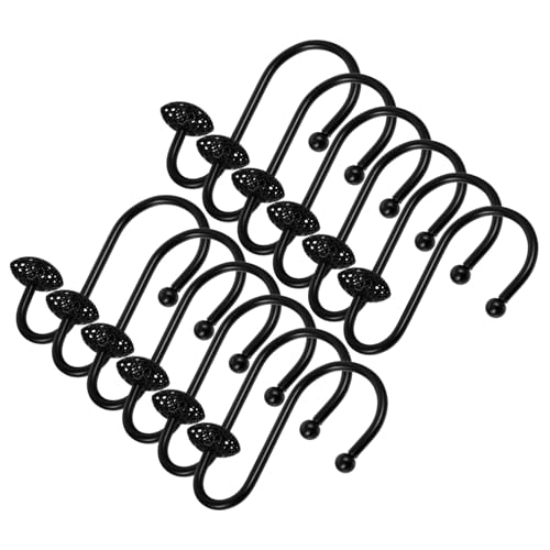 Anneome 12個 カーテン フック シャワー カーテン ロッド フック バスルーム フック シャワー用 フック ベッドルーム カーテン シャワー カーテン ハンガー クリエイティブ 形 フッ