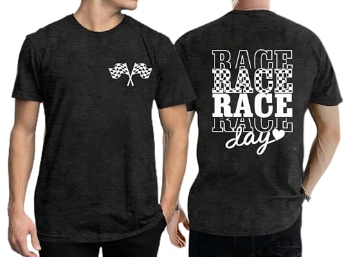 Racing Shirts for Men Checkered Flags Graphic Tee