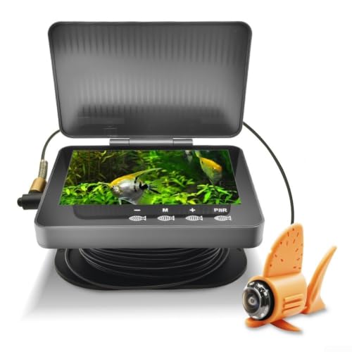 Touchscreen fotocamera subacquea da pesca, display HD da 4,3 pollici, lunghezza 5000 mAh per batteria, obiettivo grandangolare per acqua chiara e torbida (D)
