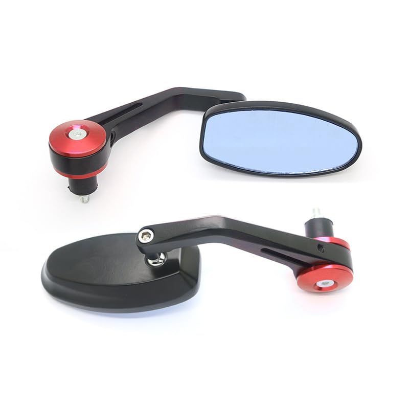 WEEN Motorcycle Rearview Mirrors, Universal 7/8" 22mm Handle Bar End Side Rearview Mirrors,The inner diameter of the handle should have holes, and the aperture can be installed only by 17-19mm