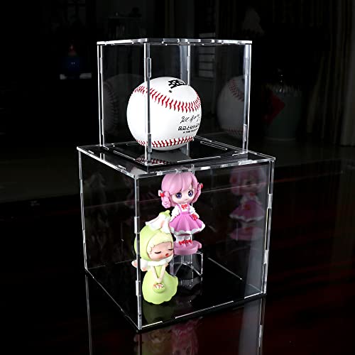 Image of Evron Display Case for Collectibles Assemble Clear Acrylic Box Alternative Glass Case for Display Action Figures Home Storage & Organizing Toys (6x6x6 inch; 15x15x15 cm)