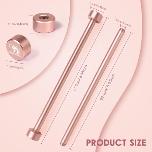 Image of ATTACK SHARK Coiled Keyboard Cable Winder-7.87inch Fixed Rod Compatible with GunMjo /RK61 /EPOMAKER Mix 99% All Custom USB C Cable,Line Management Pole for Mechanical Gaming Keyboard-RC01,Rose Gold