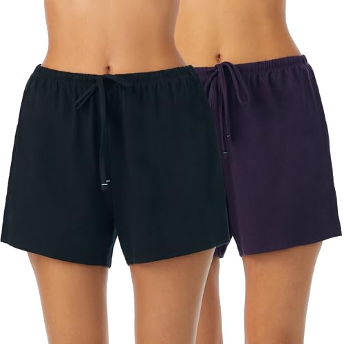 Image of Nautica Womens Sleep Shorts - Mid-Thigh, Lightweight, Breathable Pajama Bottoms - Cotton Knit Jersey Sleepwear and Loungewear