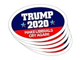 5 PackOval Car Magnet Trump 2020 Trump Make Liberals Cry Again TO439