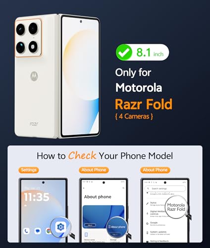 Image of FNTCASE for Motorola Razr Fold Case: with Hinge Protection Magnetic Clear Cases Compatible with Magsafe Military Grade Drop Protective Shockproof Anti Yellowing Transparent Phone Cover