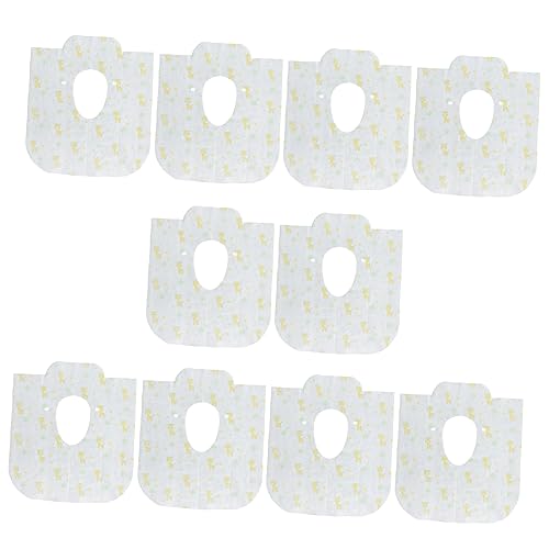 Anneome 10pcs Portable Toilet Paper Mats Disposable Seat Covers Anti-moving Adhesive Protection Travel Essential