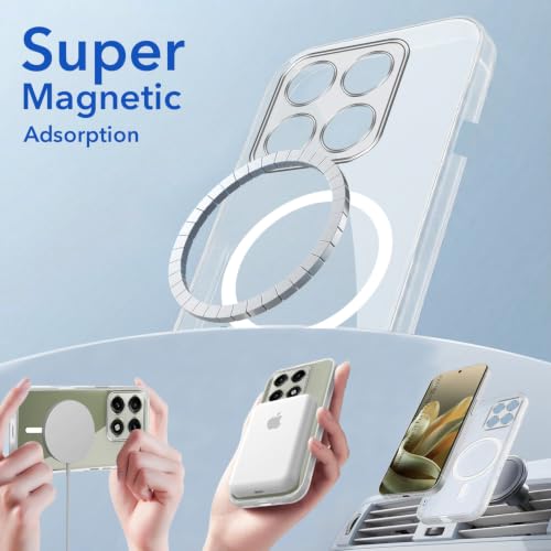 Image of Jkobi Lifetime Anti-Yellow MagSafe Compatible Clear Back Cover Case for Motorola Edge 70 Pro | Motorola Edge 70 Pro Plus (Sleek Hard Crystal | Shockproof and Camera Protection)