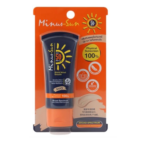 Minus-Sun SPF 50+ PA+++ Shield Velvet Smooth (Ivory) 30 Gram. image 5