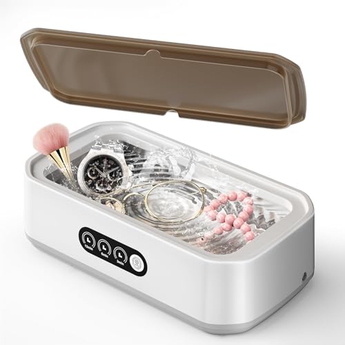 GlasFlength Limpiador Ultrasonidos, 640ML Gran Capacidad Ultrasonidos Limpieza 49khz 40W Limpiador Ultrasónico con 3 Modos Ultrasonic Cleaner para Anillos Joyas Relojes Gafas Dentaduras Postizas